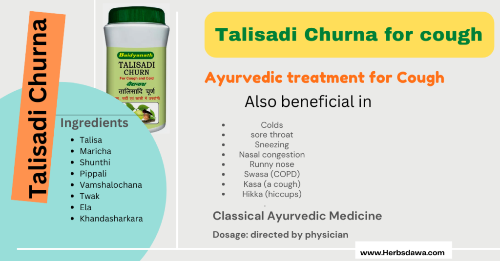 Talisadi Churna Medicine for Cough and Sore Throat Herbs Dawa